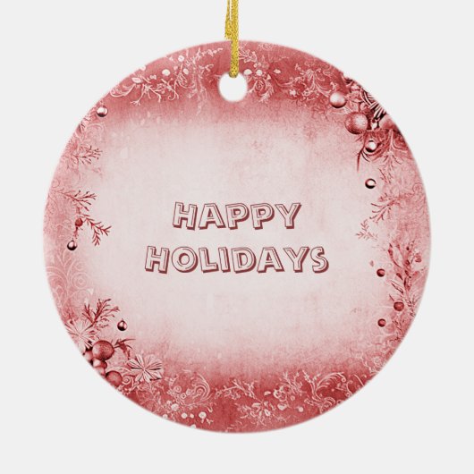 Rosa Feiertage Ornament (Hinten)