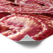 Rosa feine Spitzentextur mit nahtloser schöner Fed Poster (Ecke)