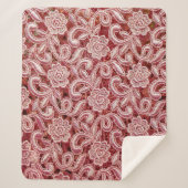 Rosa feine Spitzentextur mit nahtloser schöner Fed Sherpadecke (Vorderseite)