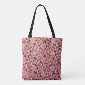 Rosa feine Spitzentextur mit nahtloser schöner Fed Tasche (Rückseite)