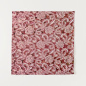 Rosa feine Spitzentextur mit nahtloser schöner Fed Wandteppich (Vorderseite (Horizontal))