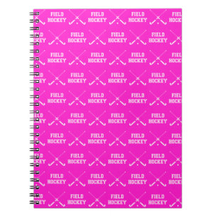 Rosa Feld-Hockey-Notizbuch Notizblock