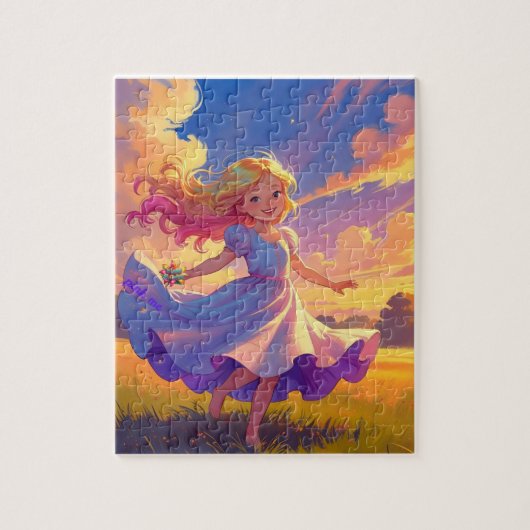 rosa Feld Puzzle (Vertikal)
