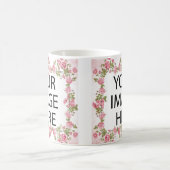 Rosa Feld-Schablone addieren Ihr Bild und/oder Kaffeetasse (Mittel)