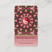 Rosa Feminine Beauty YinYang Holistic Visitenkarte (Vorderseite)