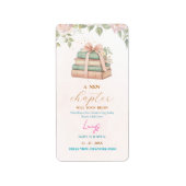 Rosa feminine Blumen-Rücksendeadresse Adressaufkleber (Vorne)