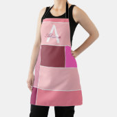 rosa Feminine moderne Monogram Schürze (InSitu)