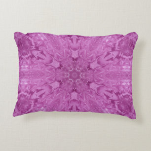 Rosa Feminine Spitz Kaleidoskop Schneeflocke Dekokissen