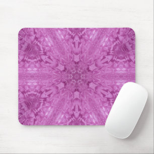 Rosa Feminine Spitz Kaleidoskop Schneeflocke Mousepad