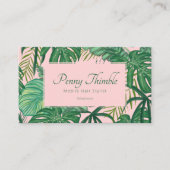 Rosa Feminine Tropical Monstero Treuekarte (Vorderseite)