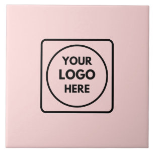 Rosa feminines Logo   Benutzerdefiniertes professi Fliese