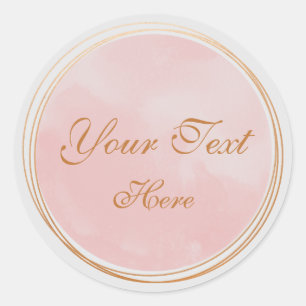 Rosa feminines Logo-Template Runder Aufkleber