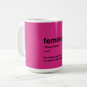 Rosa Feministin Kaffeetasse (Vorderseite Links)