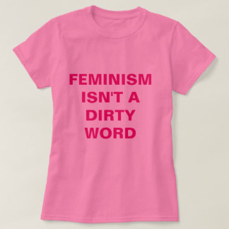 Rosa feministischer T - Shirt