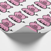 rosa Ferkel Geschenkpapier (Ecke)