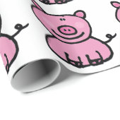 rosa Ferkel Geschenkpapier (Rolleneckpunkt)