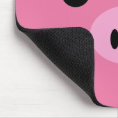 Rosa Ferkel-Tier-Gesichts-Entwurf Mousepad (Ecke)
