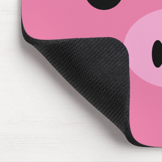 Rosa Ferkel-Tier-Gesichts-Entwurf Mousepad (Ecke)