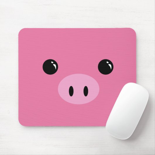 Rosa Ferkel-Tier-Gesichts-Entwurf Mousepad (Mit Mouse)