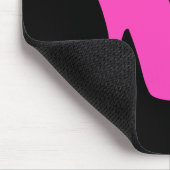 Rosa Ferse auf schwarz Mousepad (Ecke)