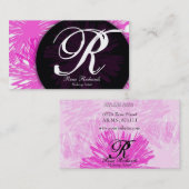 Rosa fertigen Ihr mongram besonders an Visitenkarte (Vorne/Hinten)