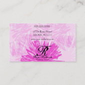 Rosa fertigen Ihr mongram besonders an Visitenkarte (Rückseite)