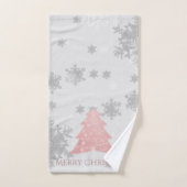 Rosa festliches Weihnachtsbaumhandtuch Set (Handtuch)