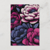 Rosa fett floral begleitkarte (Rückseite)