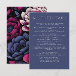 Rosa fett floral begleitkarte