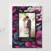 Rosa fett floral dankeskarte (Vorderseite)