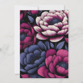 Rosa fett floral dankeskarte (Rückseite)