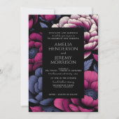 Rosa fett floral einladung (Vorderseite)