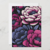 Rosa fett floral einladung (Rückseite)