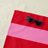 rosa, fett gestrichene horizontale Streifen Strandtuch (Beispiel)