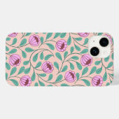 Rosa fette Blumen Case-Mate iPhone Hülle (Rückseite (Horizontal))
