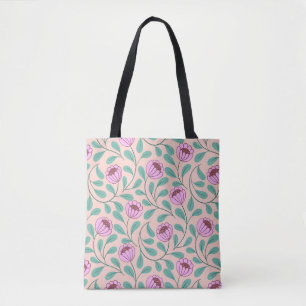 Rosa fette Blumen Tasche