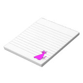 Rosa Fettkatzennadel, kundenspezifisch Notizblock (Rotiert)