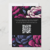 Rosa Fettschrift mit QR-Code Einladung (Rückseite)
