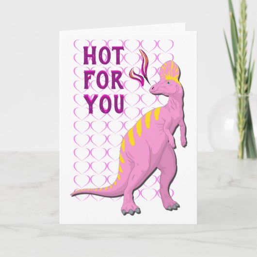 Rosa Feuer atmen Drachenglückstag Valentine Karte (Vorderseite)