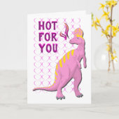 Rosa Feuer atmen Drachenglückstag Valentine Karte (Gelbe Blume)