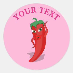 Rosa Fiesta-Brautjunggesellinnenparty mit roter Sc Runder Aufkleber