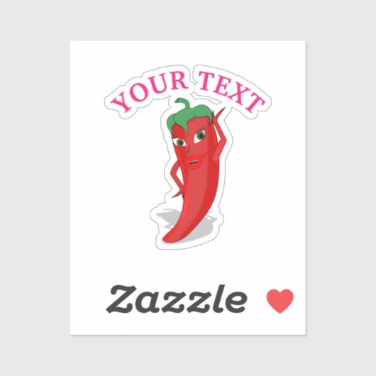 Rosa Fiesta Brautparty mit rotem, heißem Pfeffer D Aufkleber (Blatt)