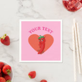 Rosa Fiesta Brautparty mit rotem, heißem Pfeffer D Serviette (Beispiel)