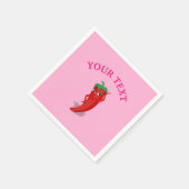 Rosa Fiesta Brautparty mit rotem, heißem Pfeffer D Serviette (Ecke)