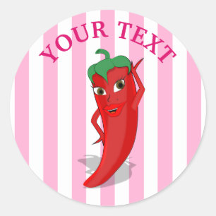 Rosa Fiesta-Junggesellinnenabschied mit roter scha Runder Aufkleber