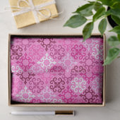 Rosa Filigran-Diamantmuster Seidenpapier (Geschenk)