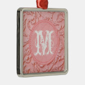 Rosa Filigree Wood Carv Monogram, Initial Ornament (Rechts)