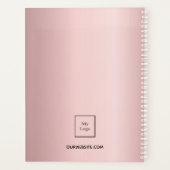 Rosa Firmenlogo 2026 elegant Planer (Rückseite)