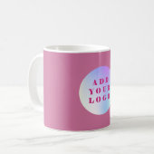 Rosa Firmenlogo Kaffeetasse (Vorderseite Links)
