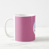 Rosa Firmenlogo Kaffeetasse (Links)